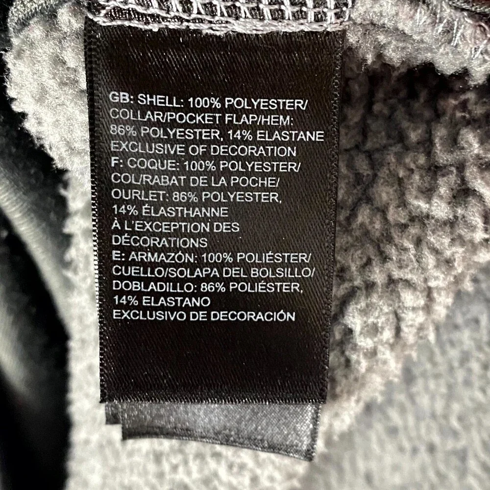 The North Face Fleece Jacket Men 2XL Gray Logo Gordon Lyons Long Sleeve Full Zip